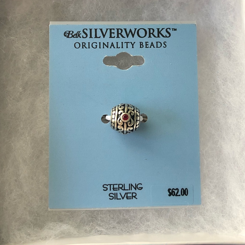 Sterling silver charm (July birth stone)